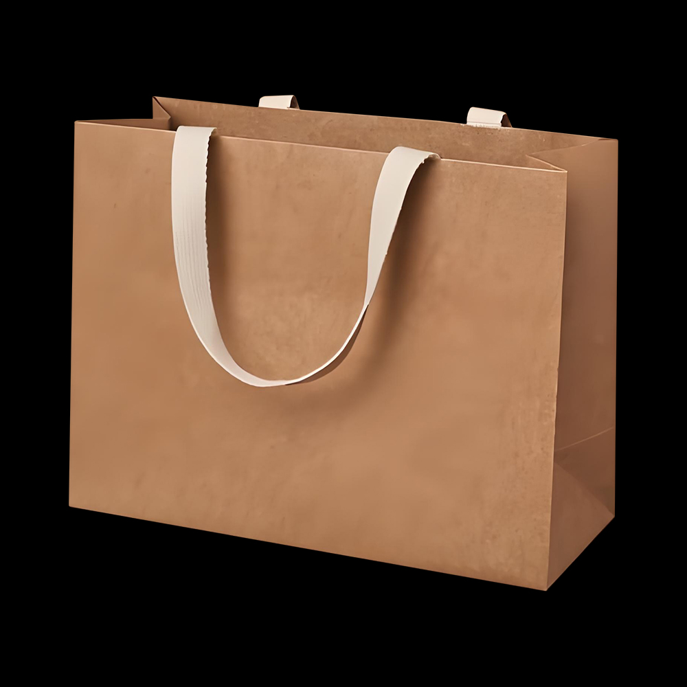 Bolsa de papel con fondo cuadrado sostenible